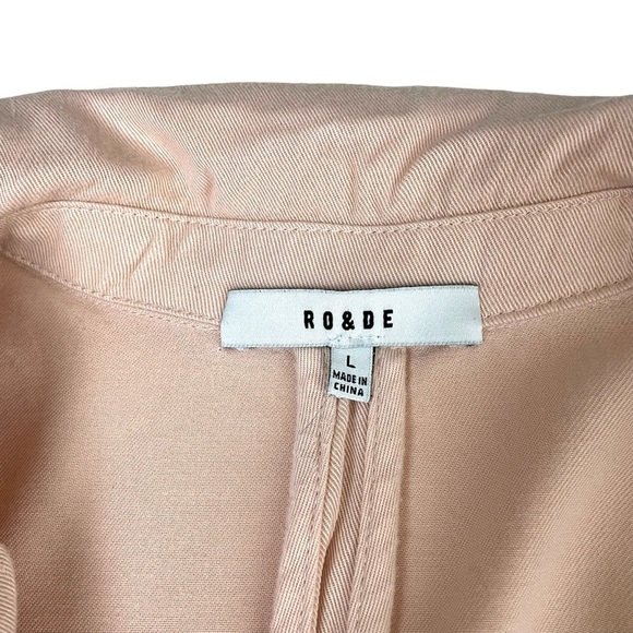 Ro & De Longline Flowy Blush Pink Blazer Large - Picture 7 of 11